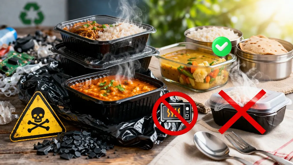 काले प्लास्टिक में पैक खाना आपकी सेहत को कर सकता है नुकसान