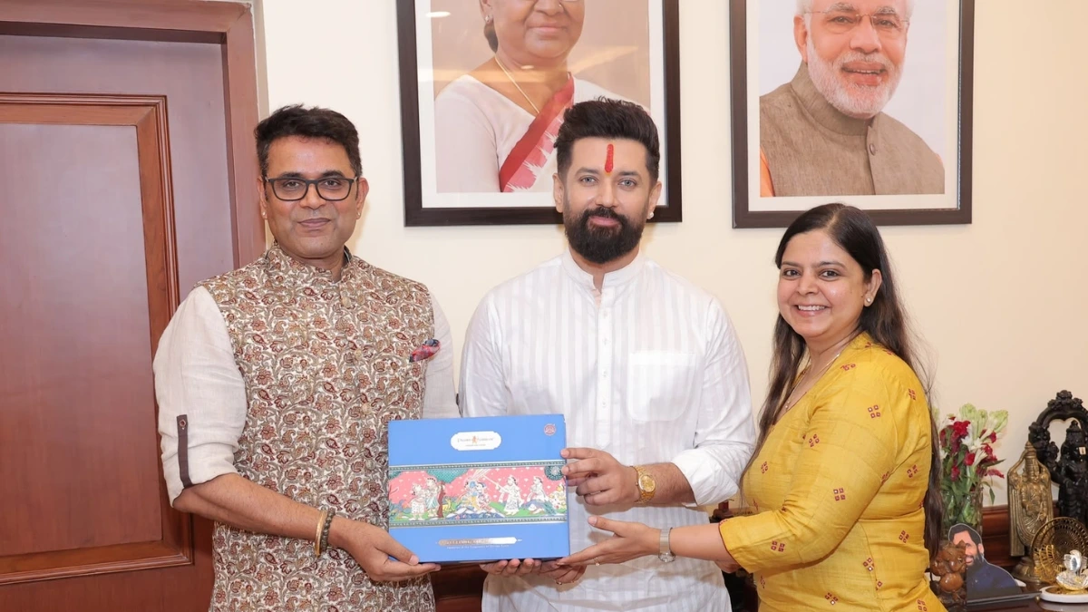 सांस्कृतिक मूल्यों के प्रसार को लेकर रामालय के प्रतिनिधियों ने केंद्रीय मंत्री चिराग पासवान से की भेंट