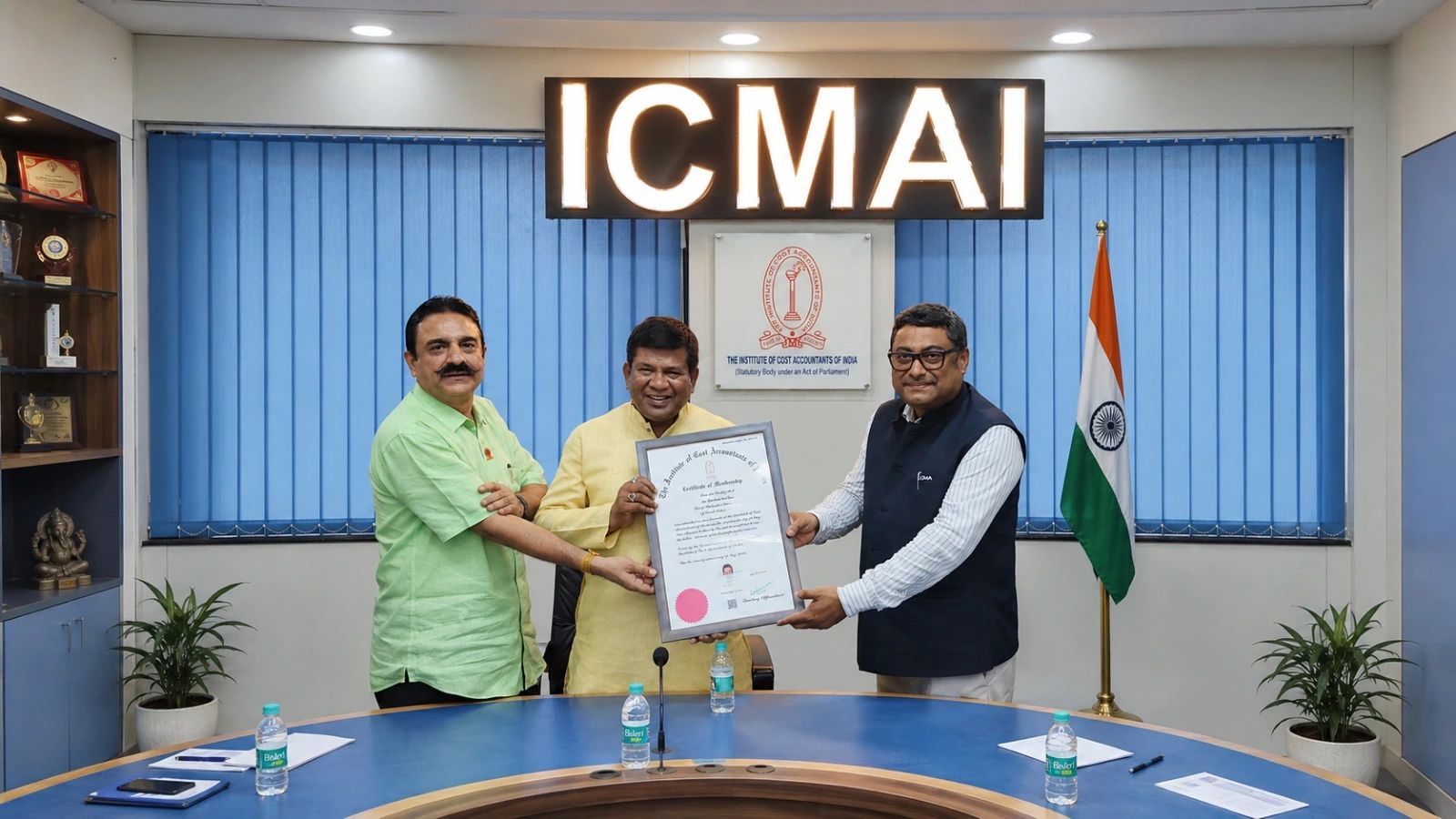 आईसीएमएआई ने सीएमए रथीन्द्र बोस के साथ संस्थागत जुड़ाव को किया मजबूत, सदस्यता प्रमाणपत्र सौंपा