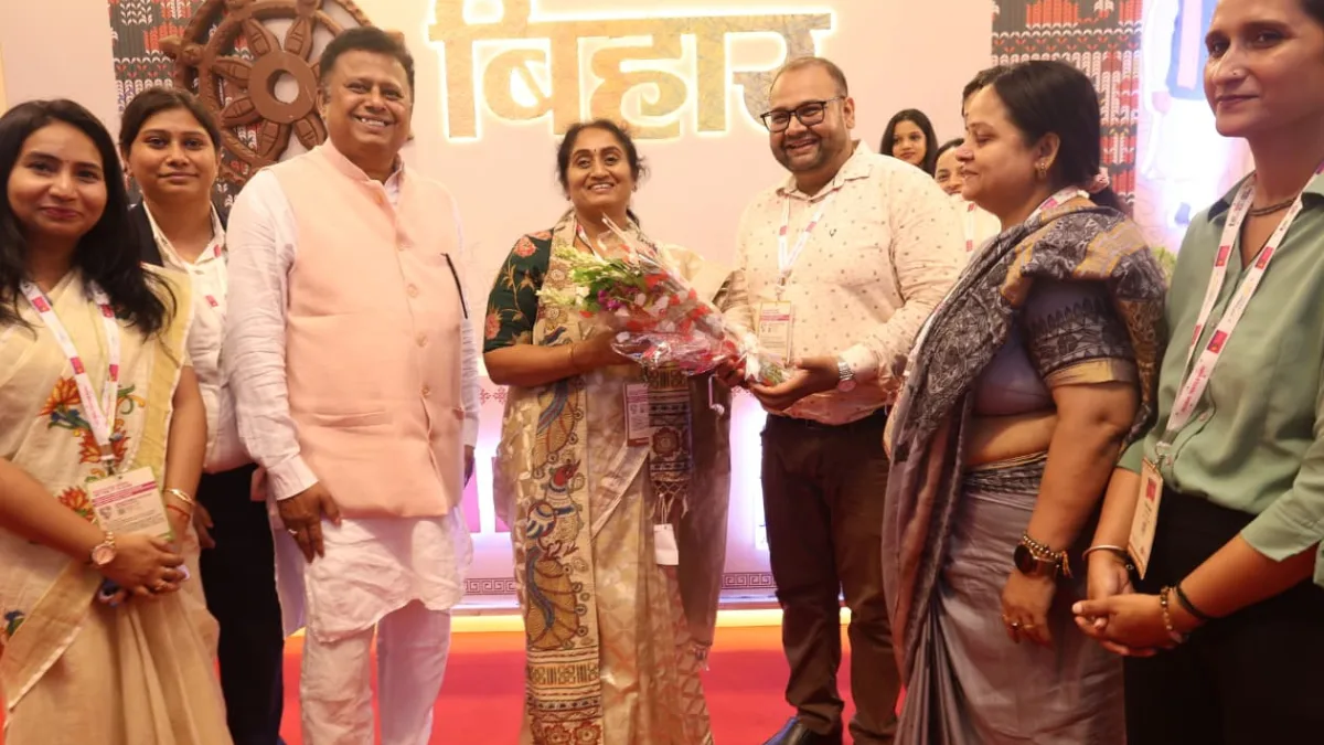 भारत टेक्स 2026 में बिहार पैवेलियन का जलवा बरकरार, तीसरे दिन भी आगंतुकों की रही भारी भीड़