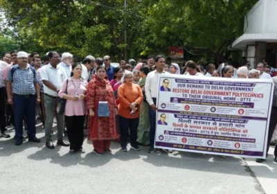 GOFTE के नेतृत्व में दिल्ली में तकनीकी शिक्षा कर्मचारियों का शांतिपूर्ण पैदल मार्च