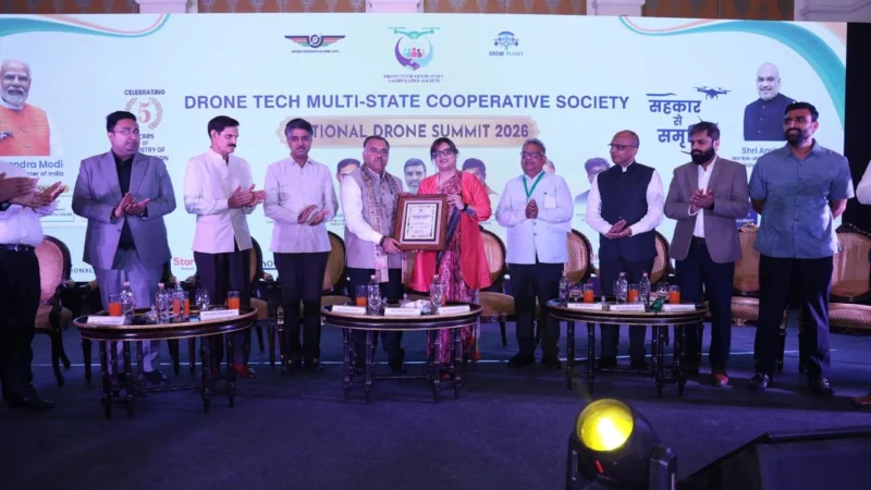 नई दिल्ली में नेशनल ड्रोन समिट 2026, ड्रोन उद्यमिता और ग्रामीण विकास को गति देने वाली तीन बड़ी पहल लॉन्च