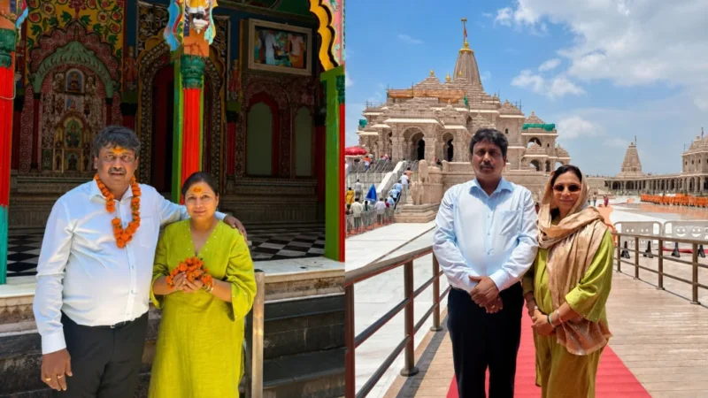अयोध्या पहुंचे वरिष्ठ पत्रकार राकेश सिंह और पारुल सिंह, श्रीराम जन्मभूमि मंदिर में राष्ट्र की सुख-समृद्धि के लिए किया पूजन