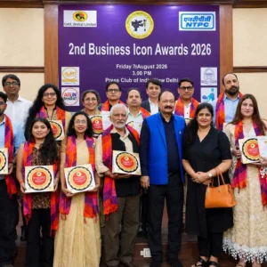 मीडिया फेडरेशन ऑफ इंडिया के बिजनेस आइकन अवॉर्ड्स 2026 में विभिन्न क्षेत्रों के उत्कृष्ट योगदानकर्ताओं का सम्मान