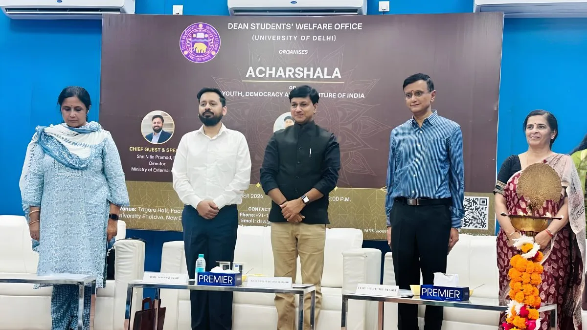 दिल्ली विश्वविद्यालय में ‘आचारशाला’ का आयोजन, युवा, लोकतंत्र और भारत के भविष्य पर हुई चर्चा