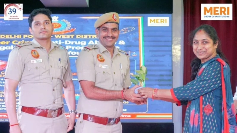 MERI में छात्रों के लिए साइबर क्राइम और नशा विरोधी जागरूकता कार्यक्रम